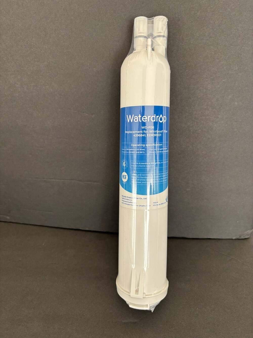 Waterdrop WD-F08 Refrigerator Water Filter, Fits Kenmore® 46-9083, 46-90309